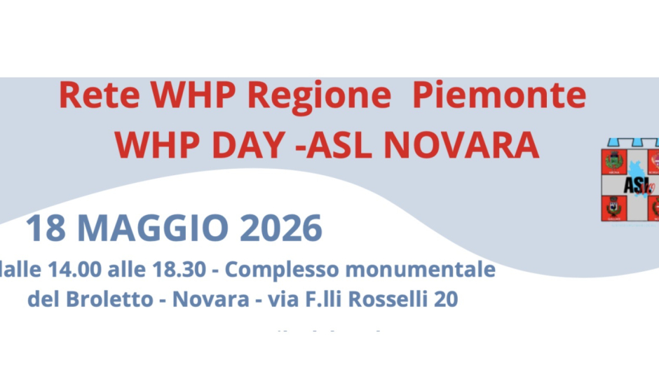 Rete WHP  Piemonte: riconoscimento di “luogo di lavoro che promuove salute”